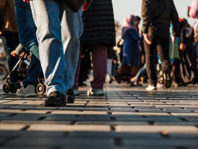 People walking in the street