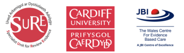 three logos, SURE, Cardiff Uni, WCEBC